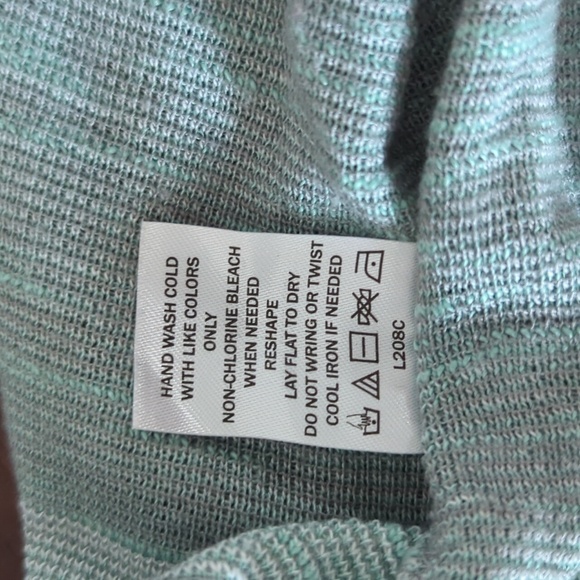 Grey, Mint, and White Open Front Cardigan - Vanity Brand - Size XL - Picture 6 of 6